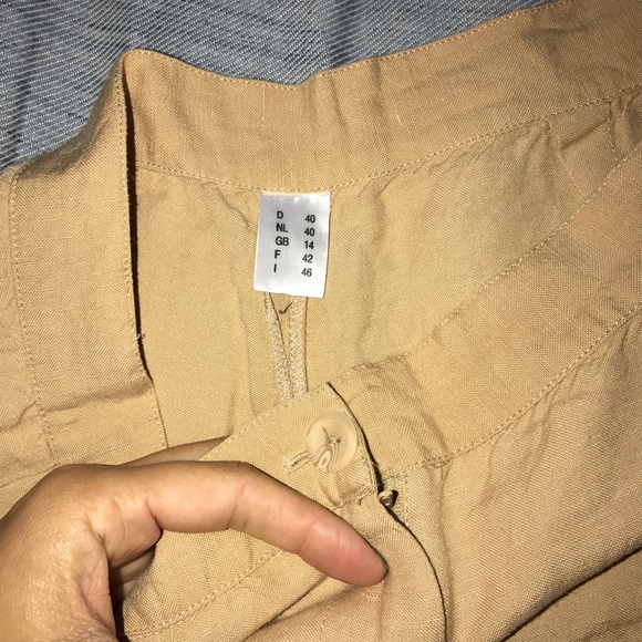 🐪 CAMEL LINEN WIDE LEG HIGH WAIST PANTS! - Picture 7 of 9